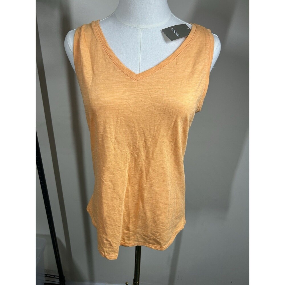 Chico's Womens Ultimate Tee Size 0 Small Tangerine New 103